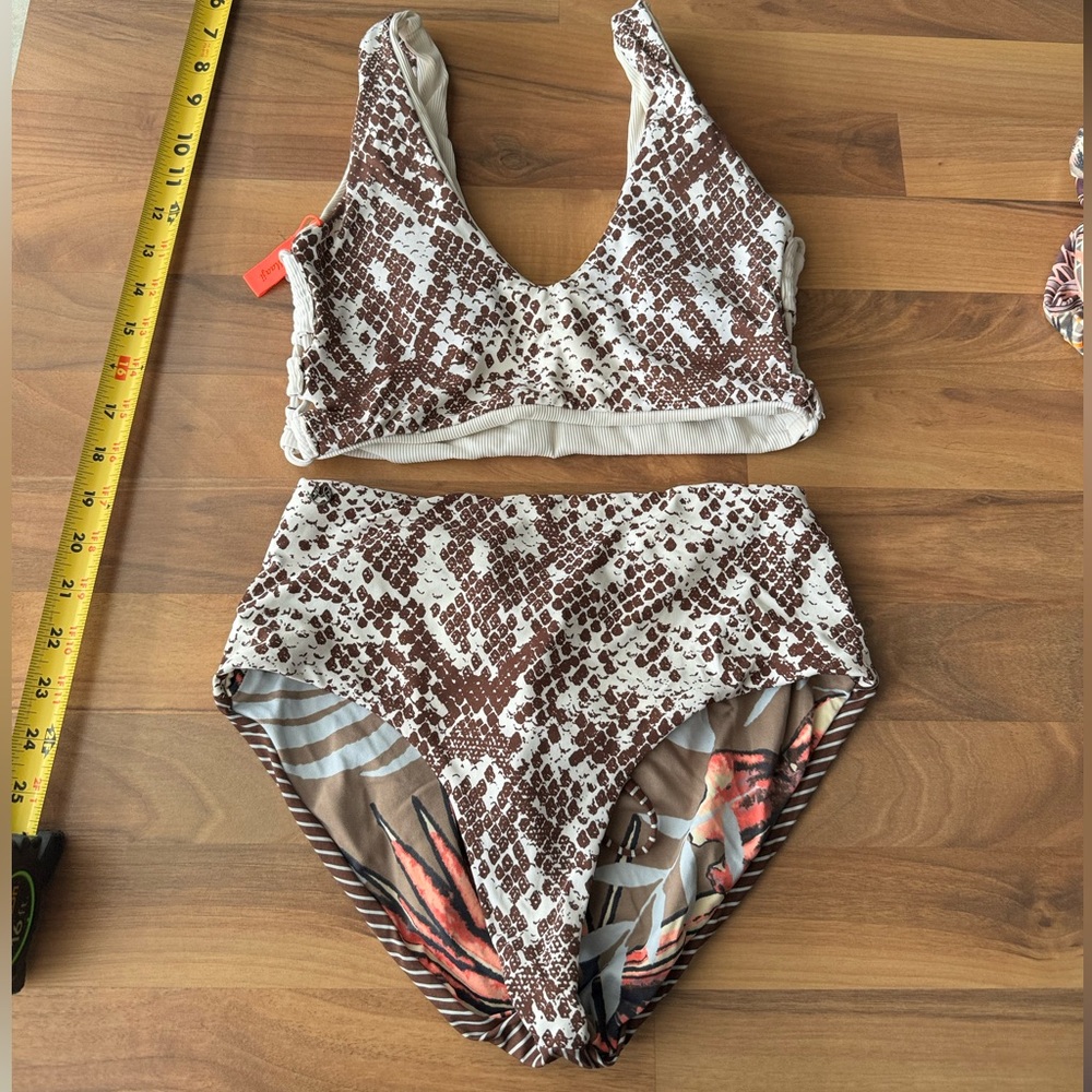 Maaji Brown and Cream Bikini Set